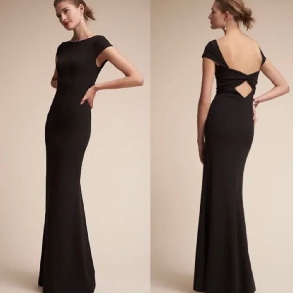 Katie May Bateau‎ Neckline Long Dress - Black Dresses